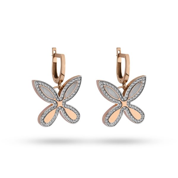 گوشواره پروانه طلا کد 417E W آرسس